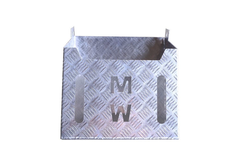 Single Jerry Can Holder Checker Plate MW Toolbox Canopy and Trailer