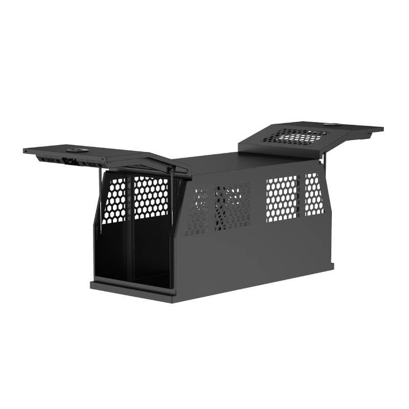 Aluminium Dog Cage 800mm - Black(2)