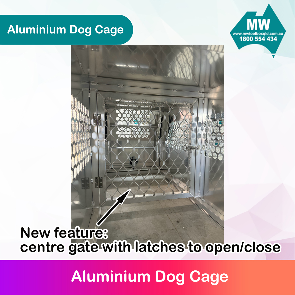 aluminium dog cage - gate 1