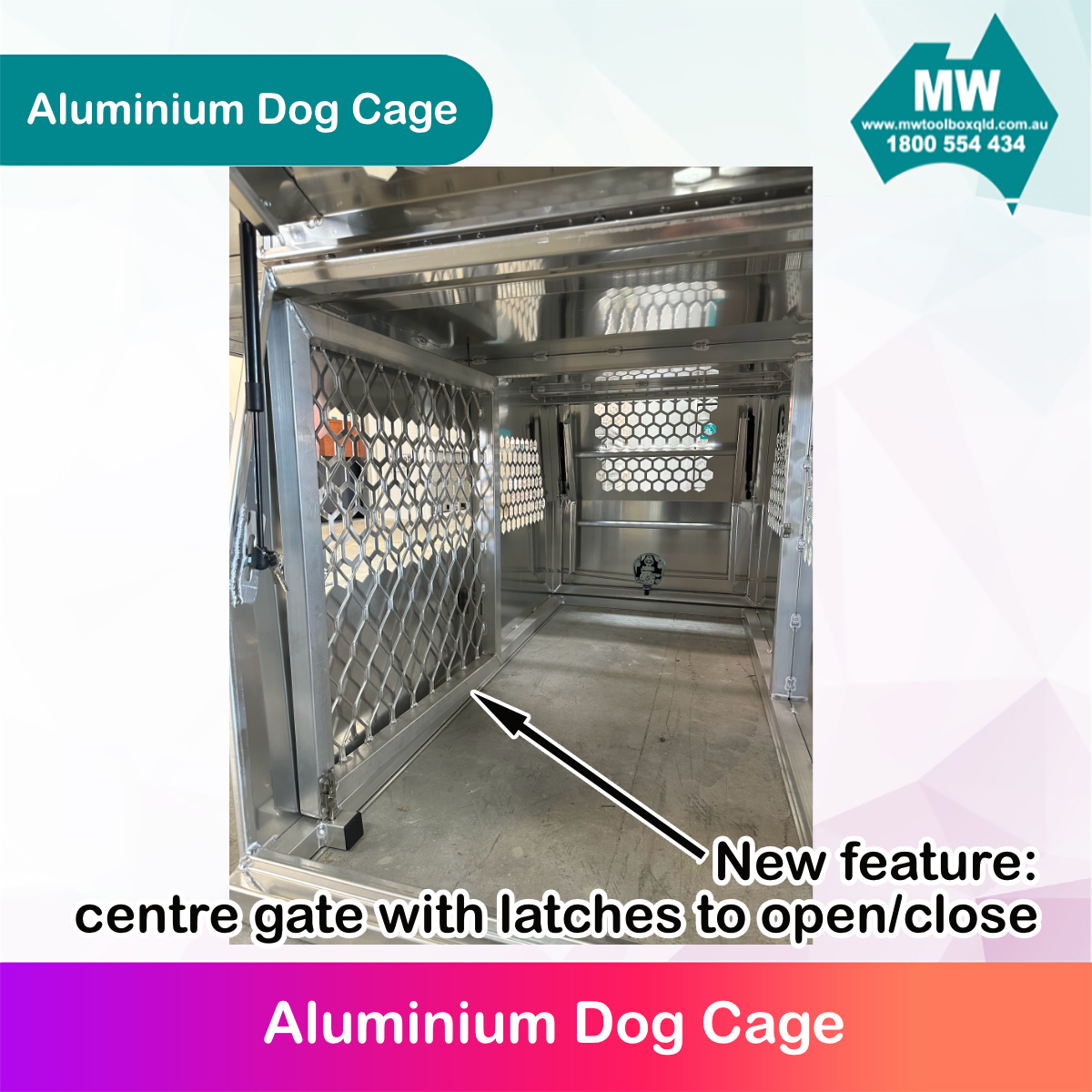 aluminium dog cage - gate 2