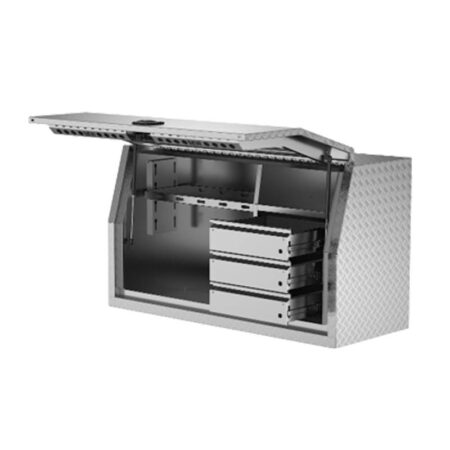 Aluminium Front Opening Toolbox With 3 Built In Drawers (FIS Drawer-in-#2)