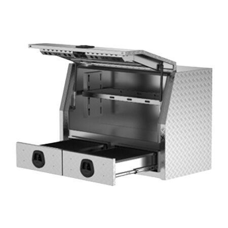 Aluminium Toolbox Front Opening Toolbox With 2 Drawers (FIC 2 Drawers)