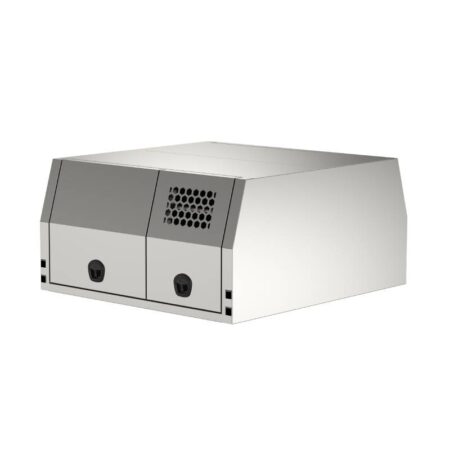 Aluminium Jack Off Ute Canopy Flat Plate Canopy 1650mm with Dog Box - Alloy Finish