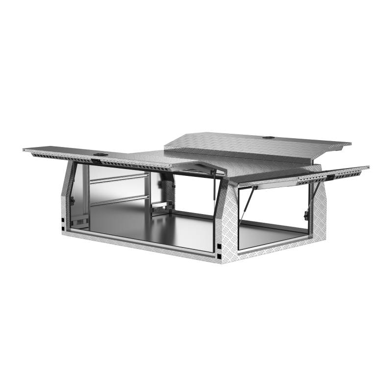 Aluminium Jack Off Ute Canopy Single Cab Checker Plate 2400mm Long (2)