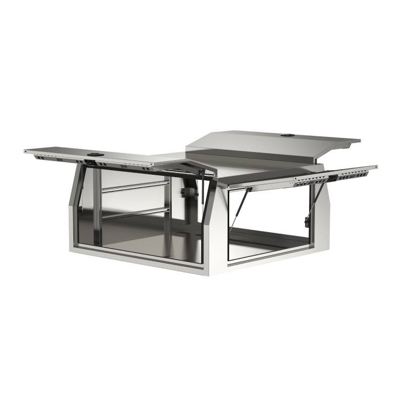 Aluminium Ute Canopy 3-Door Flat Plate Canopy Dual Cab 1800mm Long (non lift-off) (2)