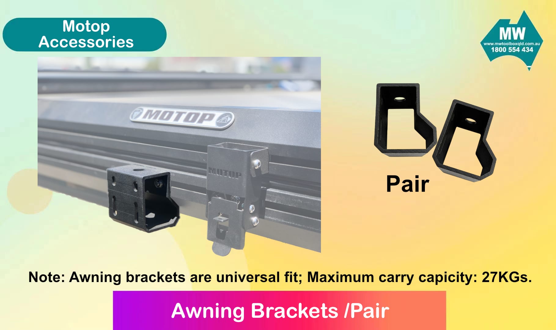Awning Brackets / Pair MW Toolbox