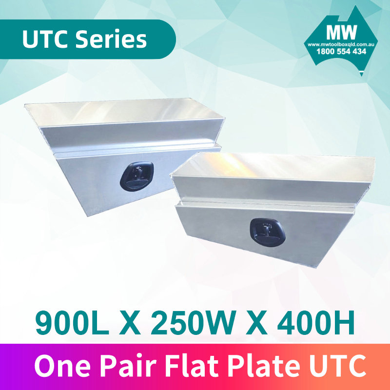 Flat Aluminium Tapered Undertray Toolbox UTC UTE Under Tray Box 900L-1