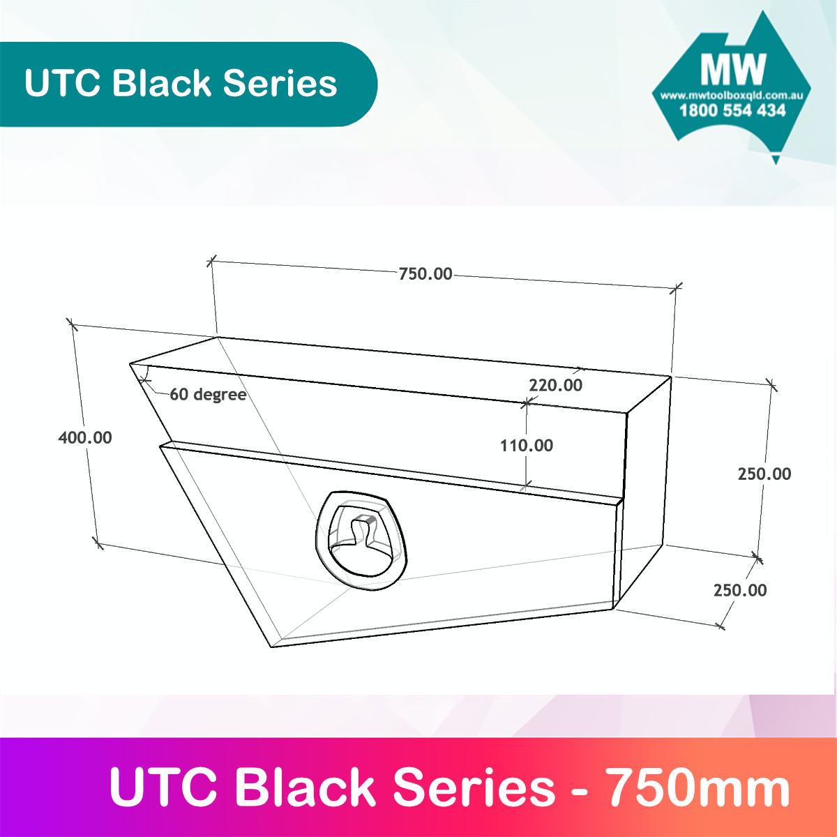 UTC Black-750 dimension
