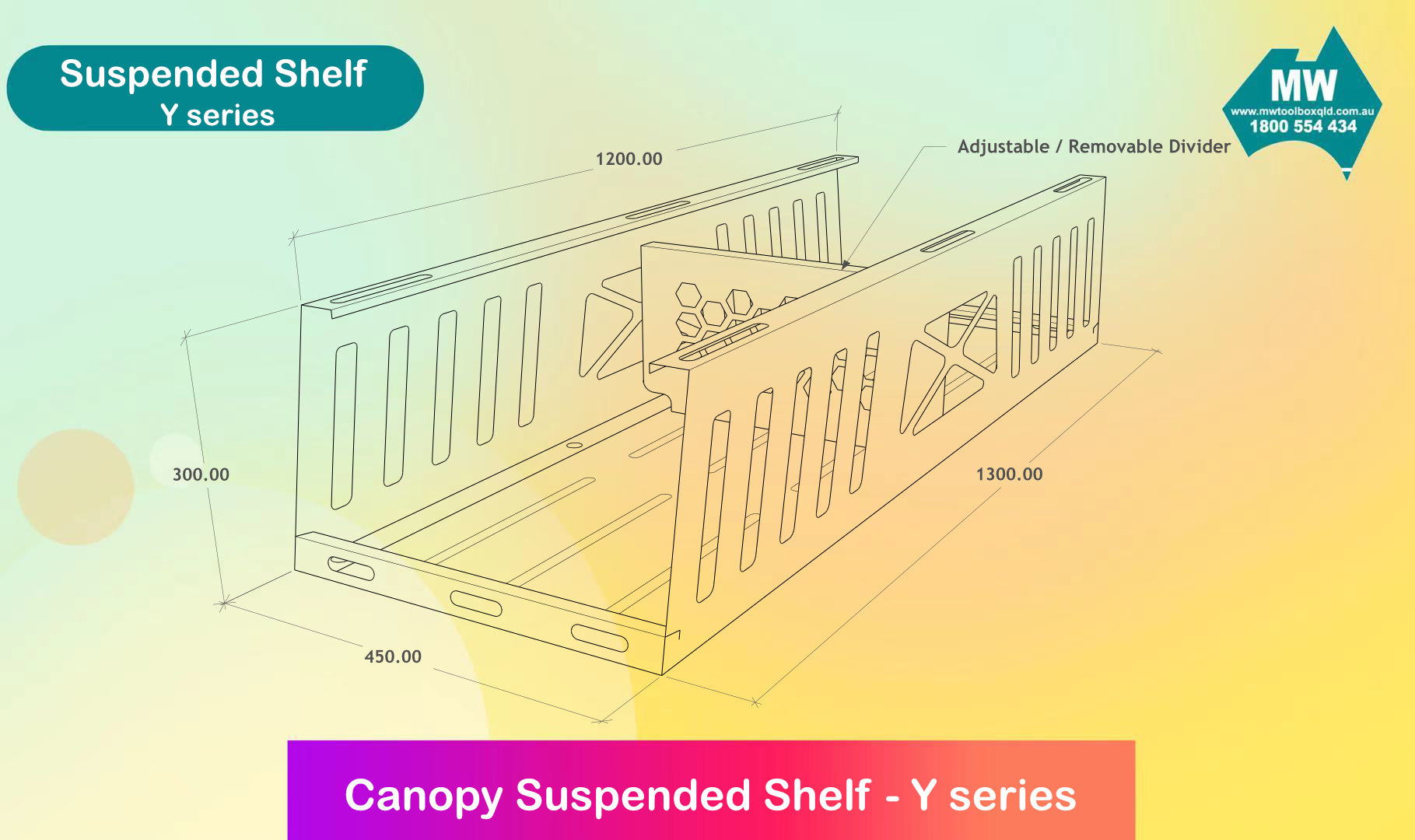 suspended shelf - Y series -1