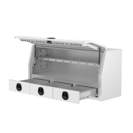 Aluminium Toolbox Front Opening Toolbox With 3 Drawers (FIC 3 Drawers -White Edition)
