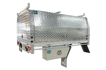 Trade Pro Tradesman Tray and Canopy Combo - Checker Plate Bundle For Dual Cab | Extra Cab | Single Cab